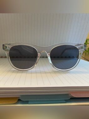 Akila Clear Frame Sunglasses with Dark Lenses.